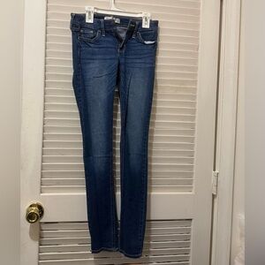 Hollister Women's Skinny Jeans - Dark Blue